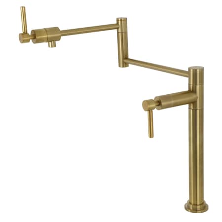 Kingston Brass Deck Mount Pot Filler, Brushed Brass KS4707DL